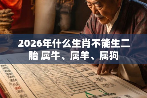 2026年什么生肖不能生二胎 属牛、属羊、属狗