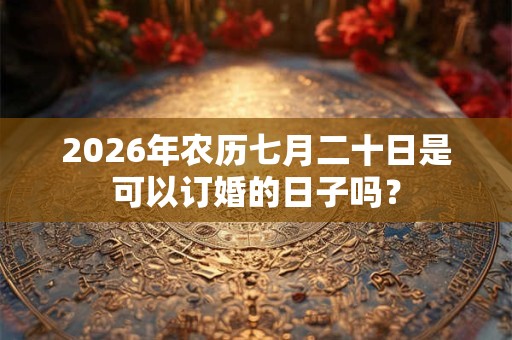 2026年农历七月二十日是可以订婚的日子吗？