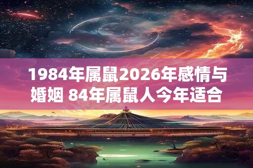 1984年属鼠2026年感情与婚姻 84年属鼠人今年适合结婚吗