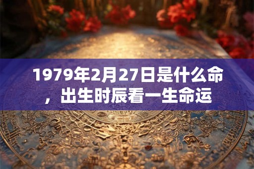 1979年2月27日是什么命，出生时辰看一生命运