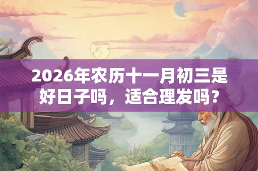 2026年农历十一月初三是好日子吗，适合理发吗？