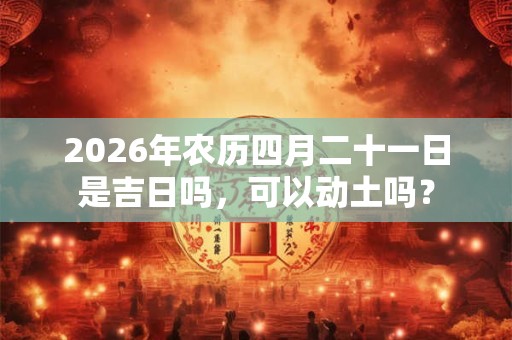 2026年农历四月二十一日是吉日吗,可以动土吗? 2026年农历四月二十一日是吉日吗,可以动土吗?