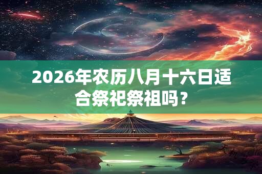 2026年农历八月十六日适合祭祀祭祖吗? 2026年农历八月十六日适合祭祀祭祖吗?