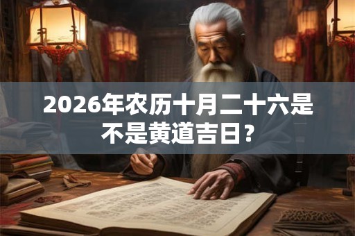 2026年农历十月二十六是不是黄道吉日？