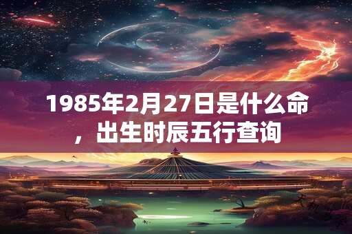 1985年2月27日是什么命,出生时辰五行查询 1985年2月27日是什么命,出生时辰五行查询