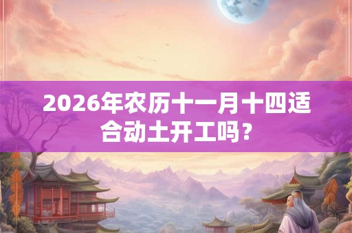 2026年农历十一月十四适合动土开工吗？