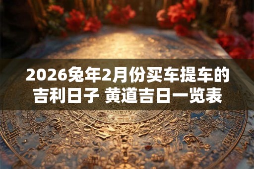 2026兔年2月份买车提车的吉利日子 黄道吉日一览表