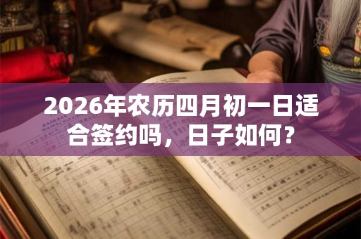 2026年农历四月初一日适合签约吗,日子如何? 2026年农历四月初一日适合签约吗,日子如何?