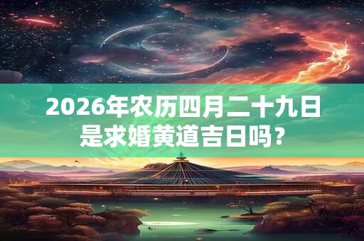 2026年农历四月二十九日是求婚黄道吉日吗？