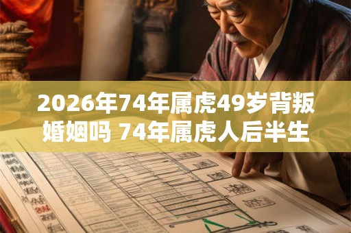 2026年74年属虎49岁背叛婚姻吗 74年属虎人后半生婚姻运势
