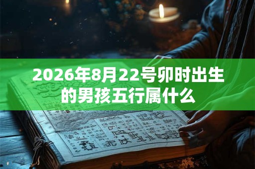 2026年8月22号卯时出生的男孩五行属什么 2026年8月22号卯时出生的男孩五行属什么