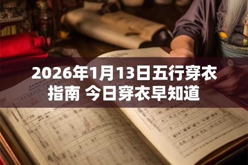 2026年1月13日五行穿衣指南 今日穿衣早知道