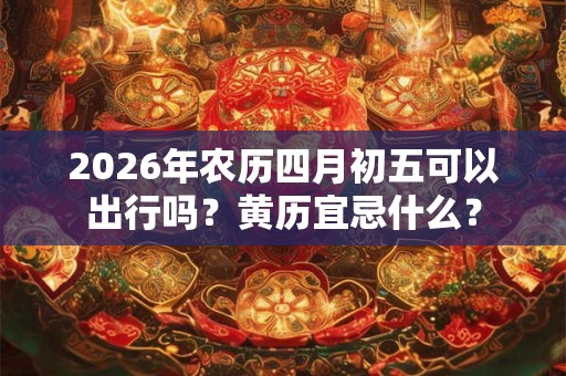 2026年农历四月初五可以出行吗？黄历宜忌什么？