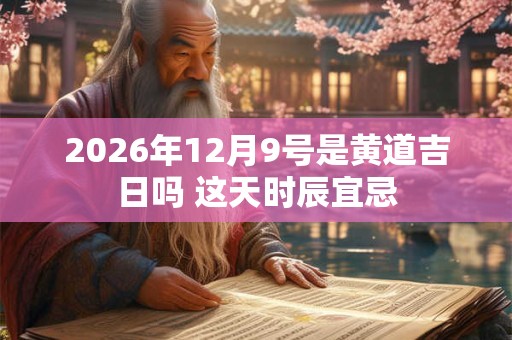 2026年12月9号是黄道吉日吗 这天时辰宜忌