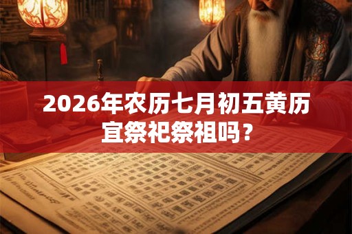 2026年农历七月初五黄历宜祭祀祭祖吗？