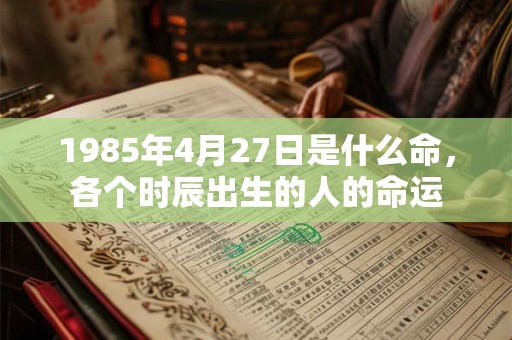 1985年4月27日是什么命,各个时辰出生的人的命运 1985年4月27日是什么命,各个时辰出生的人的命运