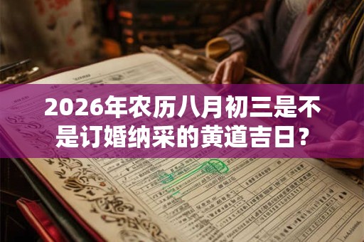 2026年农历八月初三是不是订婚纳采的黄道吉日? 2026年农历八月初三是不是订婚纳采的黄道吉日?