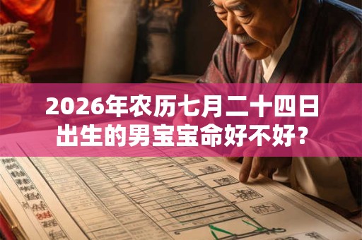 2026年农历七月二十四日出生的男宝宝命好不好？