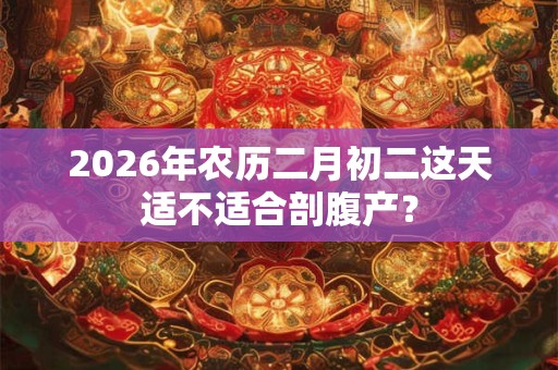 2026年农历二月初二这天适不适合剖腹产？