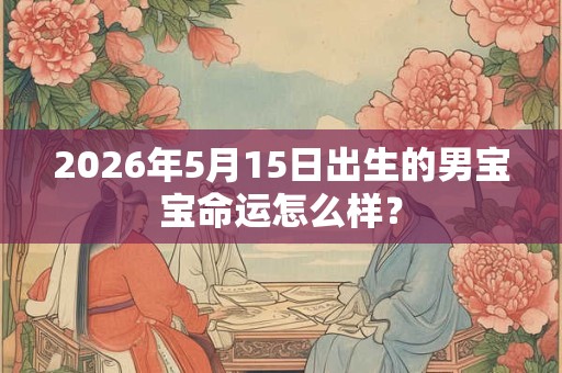 2026年5月15日出生的男宝宝命运怎么样？