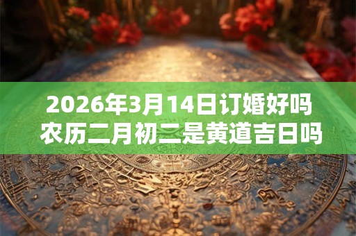 2026年3月14日订婚好吗 农历二月初二是黄道吉日吗