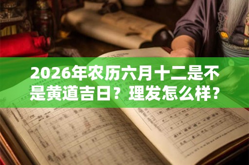 2026年农历六月十二是不是黄道吉日?理发怎么样? 2026年农历六月十二是不是黄道吉日?理发怎么样?