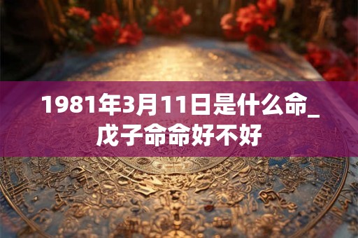 1981年3月11日是什么命_戊子命命好不好 1981年3月11日是什么命_戊子命命好不好
