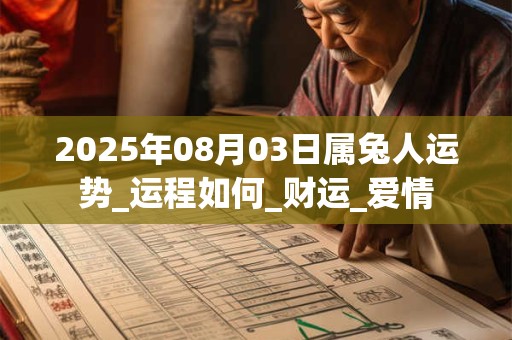 2025年08月03日属兔人运势_运程如何_财运_爱情
