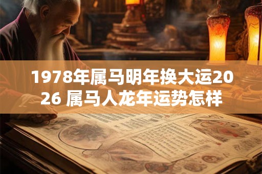 1978年属马明年换大运2026 属马人龙年运势怎样