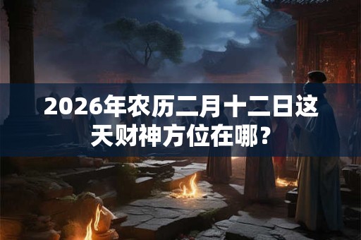 2026年农历二月十二日这天财神方位在哪？