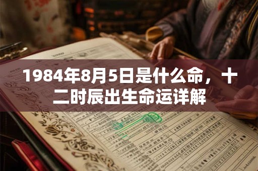 1984年8月5日是什么命,十二时辰出生命运详解 1984年8月5日是什么命,十二时辰出生命运详解