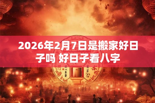 2026年2月7日是搬家好日子吗 好日子看八字