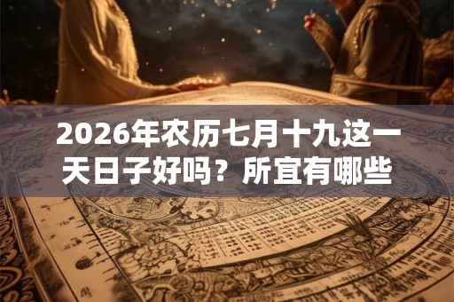 2026年农历七月十九这一天日子好吗?所宜有哪些 2026年农历七月十九这一天日子好吗?所宜有哪些