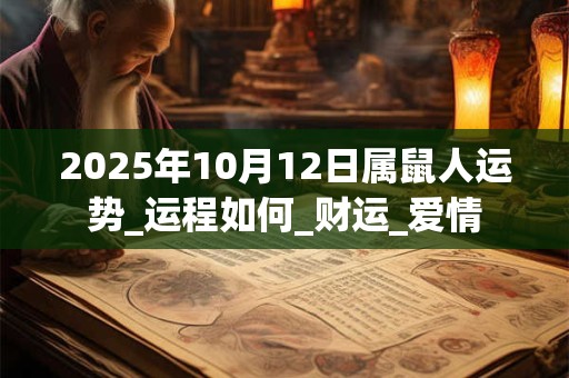 2025年10月12日属鼠人运势_运程如何_财运_爱情 2025年10月12日属鼠人运势_运程如何_财运_爱情