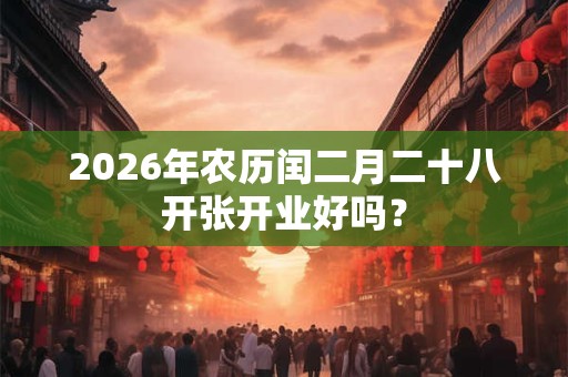 2026年农历闰二月二十八开张开业好吗？