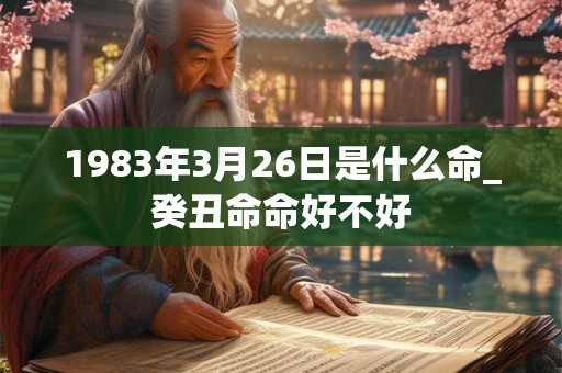 1983年3月26日是什么命_癸丑命命好不好