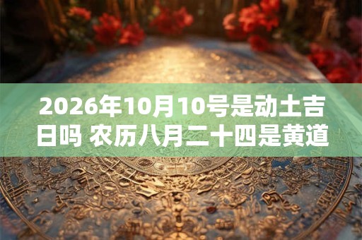 2026年10月10号是动土吉日吗 农历八月二十四是黄道吉日吗 2026年10月10号是动土吉日吗 农历八月二十四是黄道吉日吗