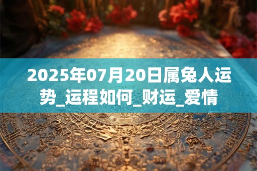 2025年07月20日属兔人运势_运程如何_财运_爱情 2025年07月20日属兔人运势_运程如何_财运_爱情