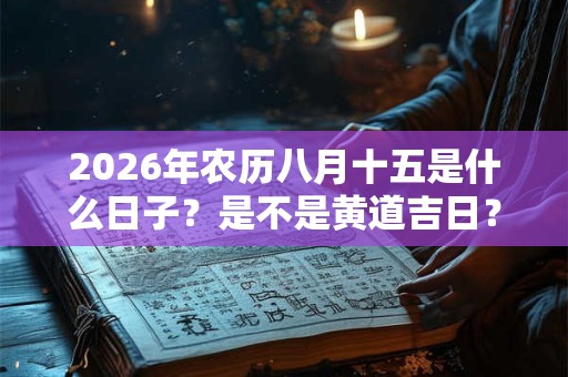 2026年农历八月十五是什么日子?是不是黄道吉日? 2026年农历八月十五是什么日子?是不是黄道吉日?
