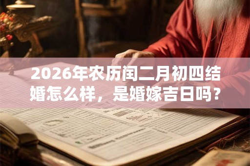 2026年农历闰二月初四结婚怎么样，是婚嫁吉日吗？