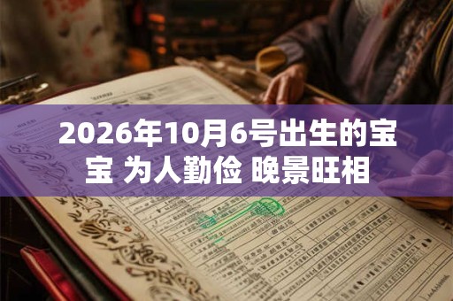 2026年10月6号出生的宝宝 为人勤俭 晚景旺相