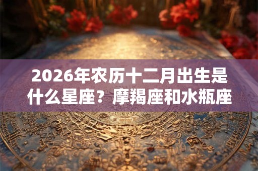 2026年农历十二月出生是什么星座?摩羯座和水瓶座 2026年农历十二月出生是什么星座?摩羯座和水瓶座