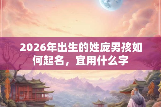 2026年出生的姓庞男孩如何起名，宜用什么字