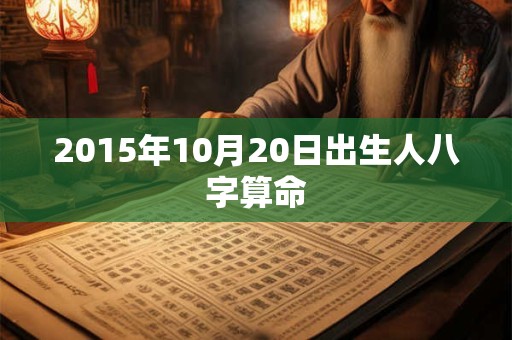 2015年10月20日出生人八字算命 2015年10月20日出生人八字算命