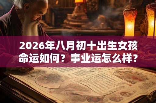 2026年八月初十出生女孩命运如何？事业运怎么样？