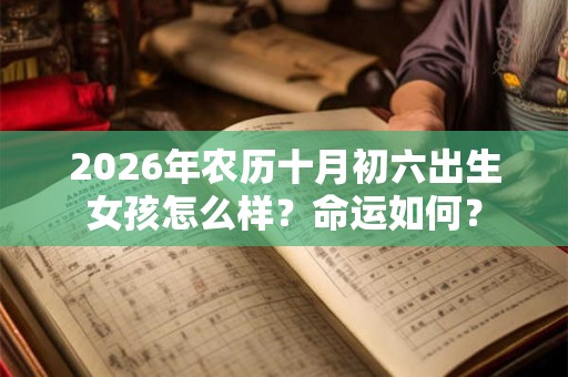 2026年农历十月初六出生女孩怎么样？命运如何？