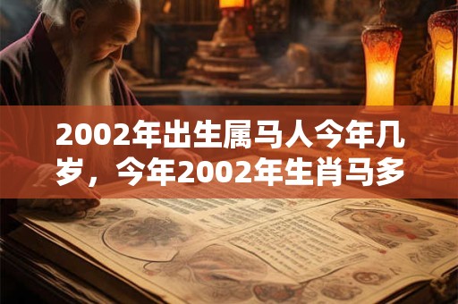 2002年出生属马人今年几岁，今年2002年生肖马多大