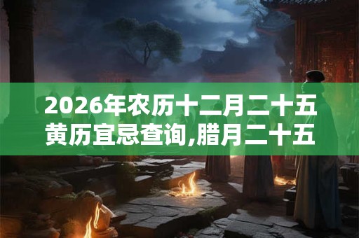 2026年农历十二月二十五黄历宜忌查询,腊月二十五什么日子 2026年农历十二月二十五黄历宜忌查询,腊月二十五什么日子