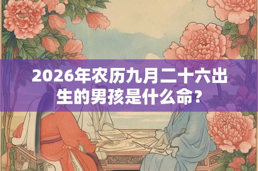 2026年农历九月二十六出生的男孩是什么命？