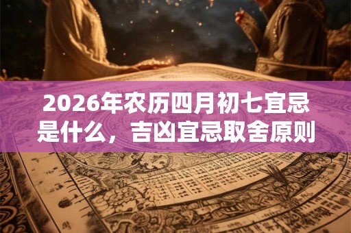 2026年农历四月初七宜忌是什么，吉凶宜忌取舍原则
